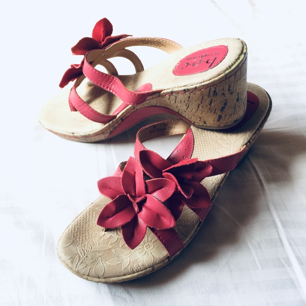BOC Pink Platform Wedge Saldals